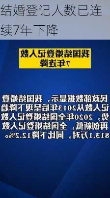 结婚登记人数已连续7年下降