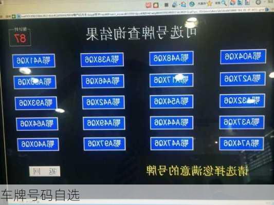 车牌号码自选