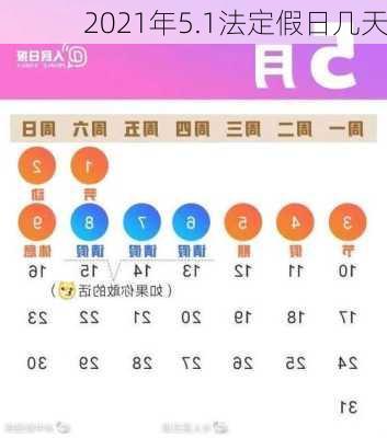 2021年5.1法定假日几天