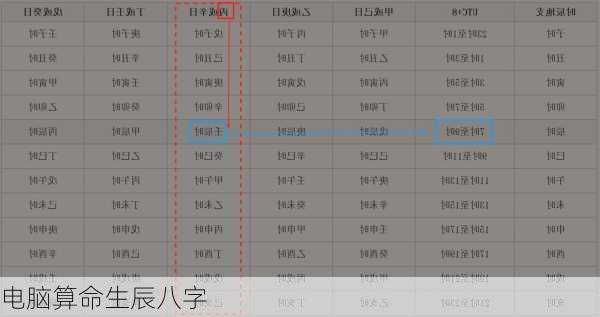 电脑算命生辰八字