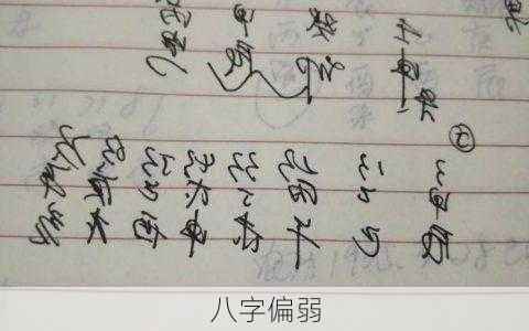 八字偏弱