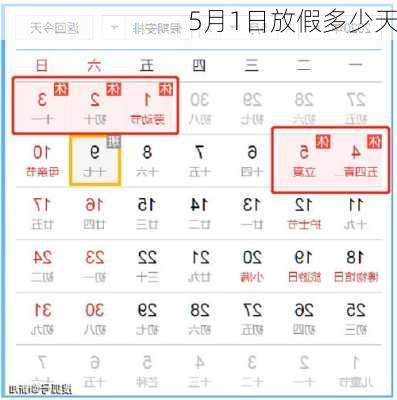 5月1日放假多少天