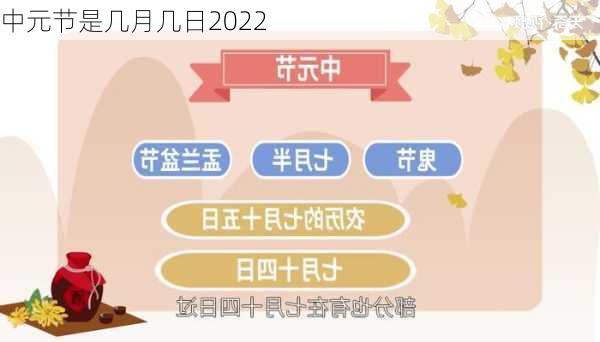 中元节是几月几日2022