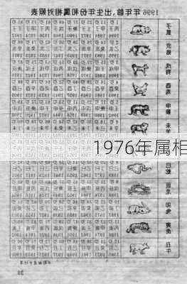 1976年属相