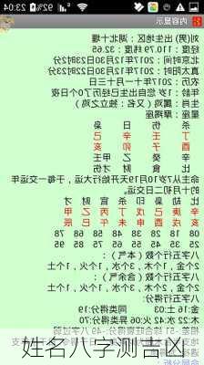 姓名八字测吉凶