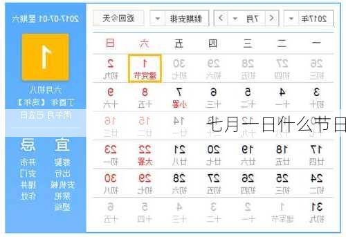 七月一日什么节日