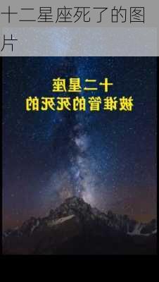 十二星座死了的图片