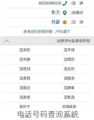 电话号码查询系统