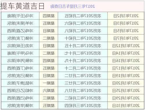 提车黄道吉日