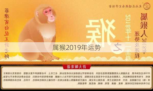 属猴2019年运势