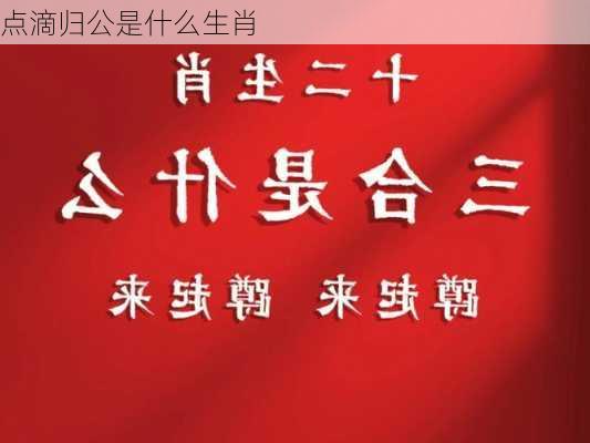 点滴归公是什么生肖