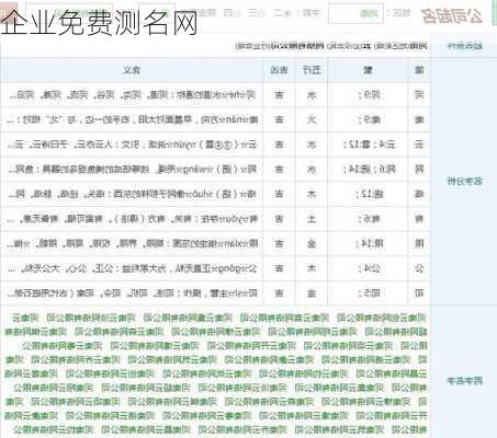 企业免费测名网