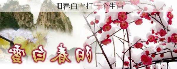 阳春白雪打一个生肖