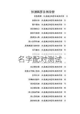 名字配对测试