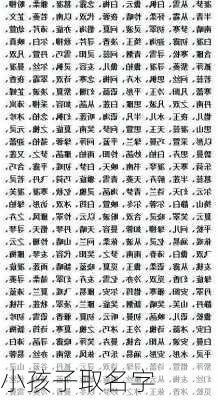 小孩子取名字