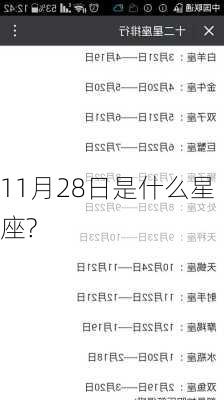 11月28日是什么星座?