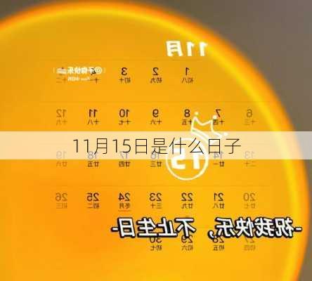 11月15日是什么日子