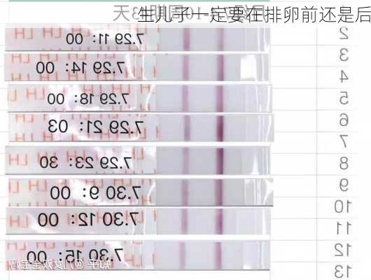 生儿子一定要在排卵前还是后