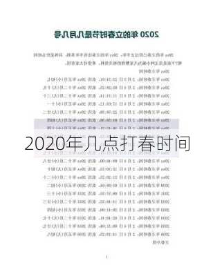 2020年几点打春时间