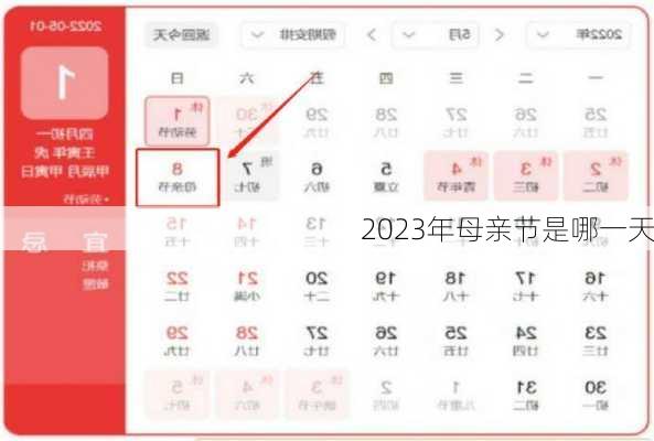 2023年母亲节是哪一天