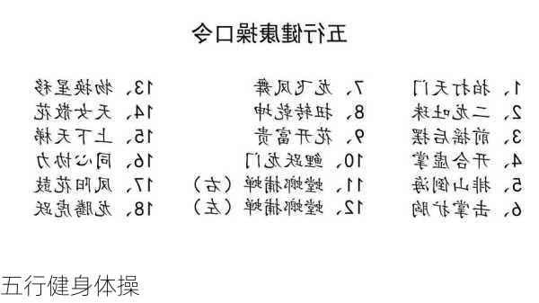 五行健身体操