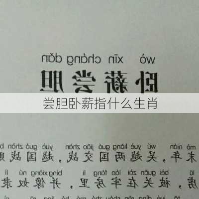 尝胆卧薪指什么生肖