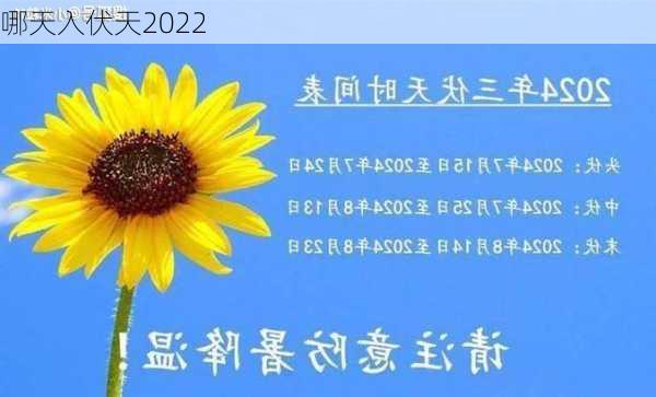 哪天入伏天2022