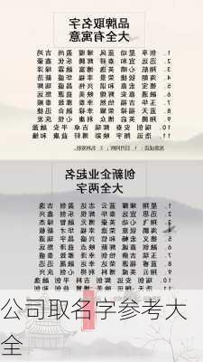 公司取名字参考大全