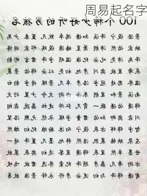 周易起名字